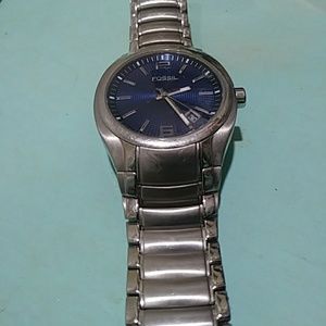 Mens silver Fossil watch